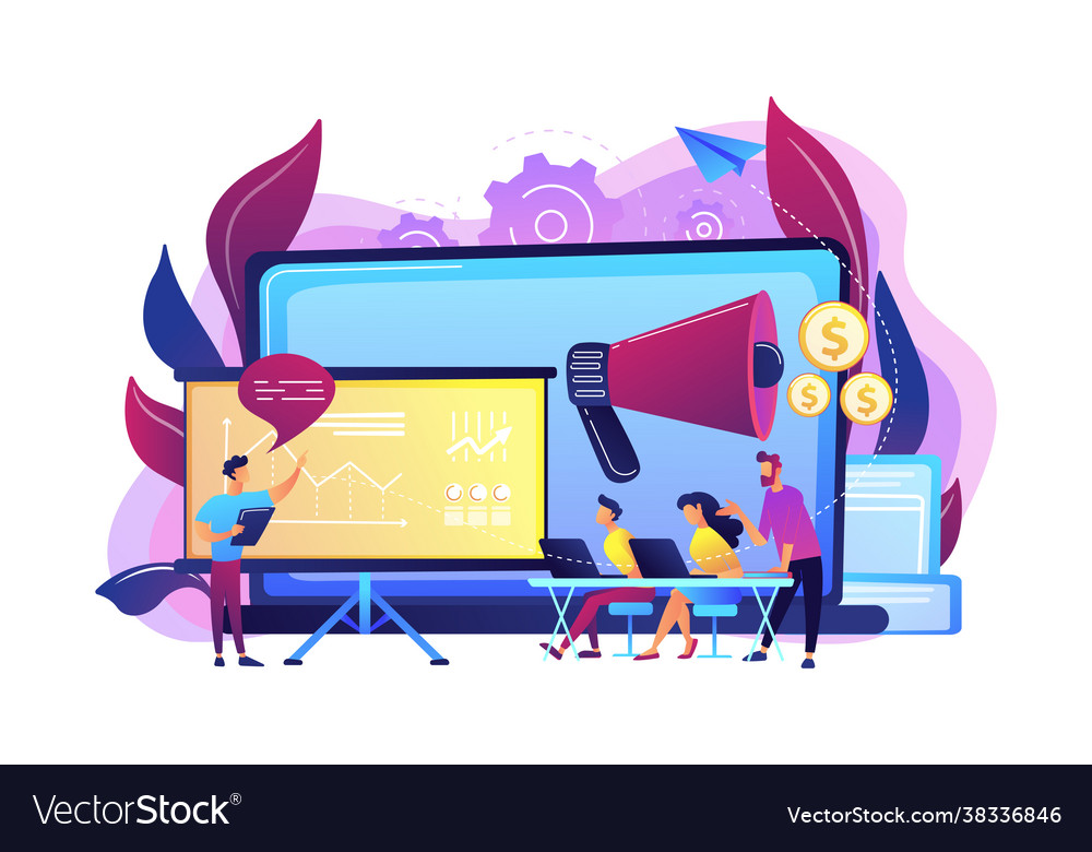 Marketing meetup concept Royalty Free Vector Image