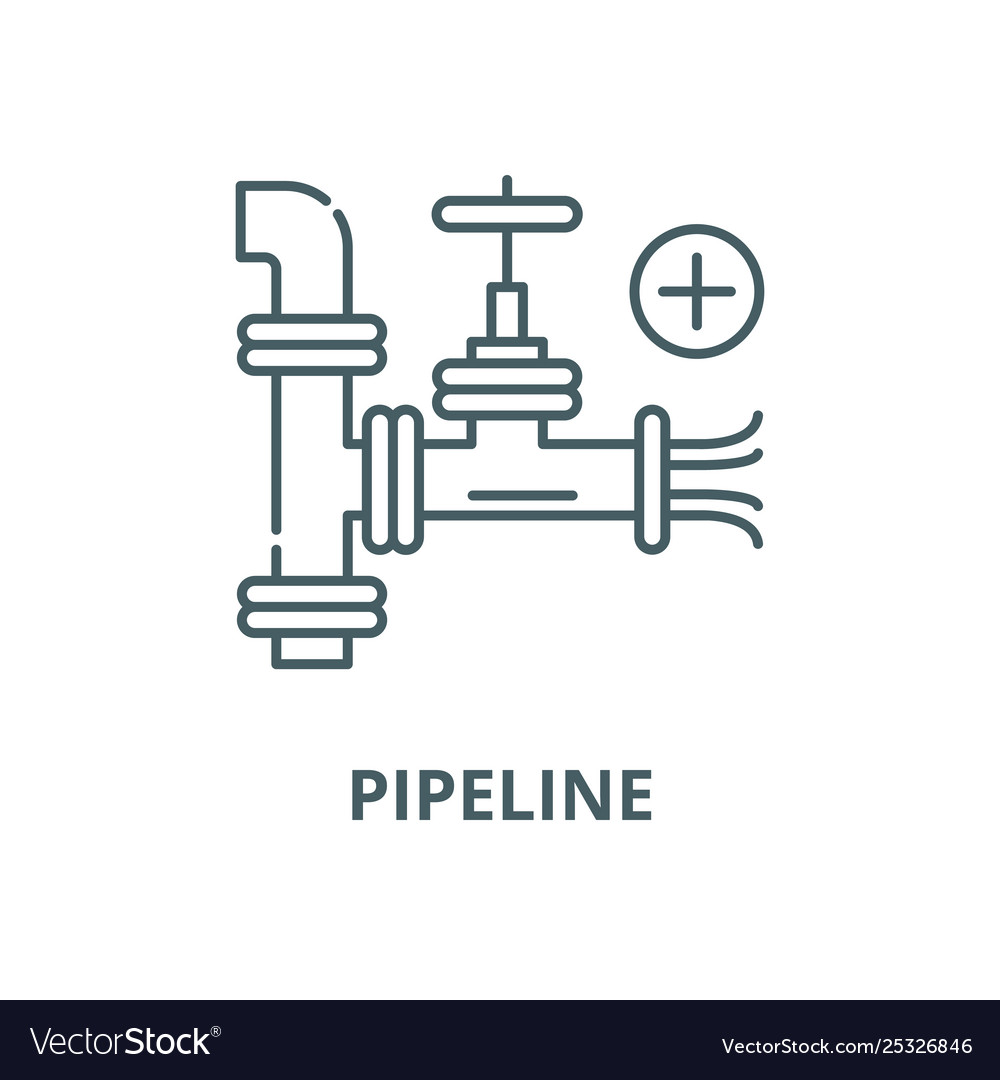 Pipeline line icon linear concept outline