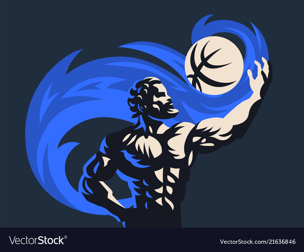 Prometheus and a sports ball emblem