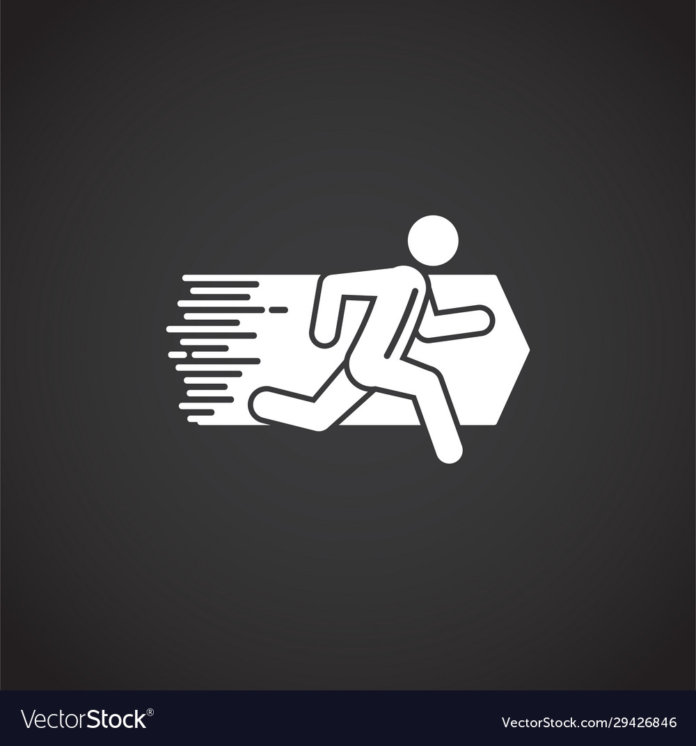 Running related icon on background for graphic vector image Running related icon on background for graphic