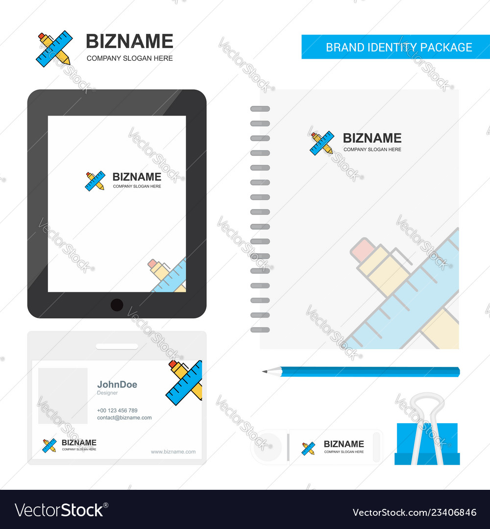 Scale and pen business logo tab app diary pvc