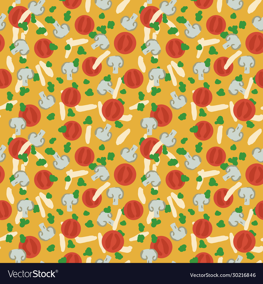 Seamless pizza pattern