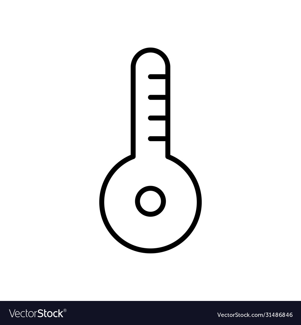 Thermometer icon image line style