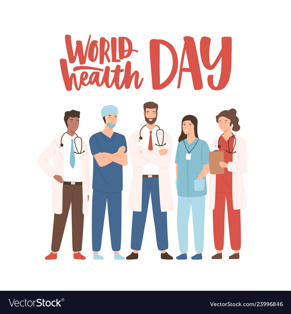 World Health Day Banner With Elegant Lettering And