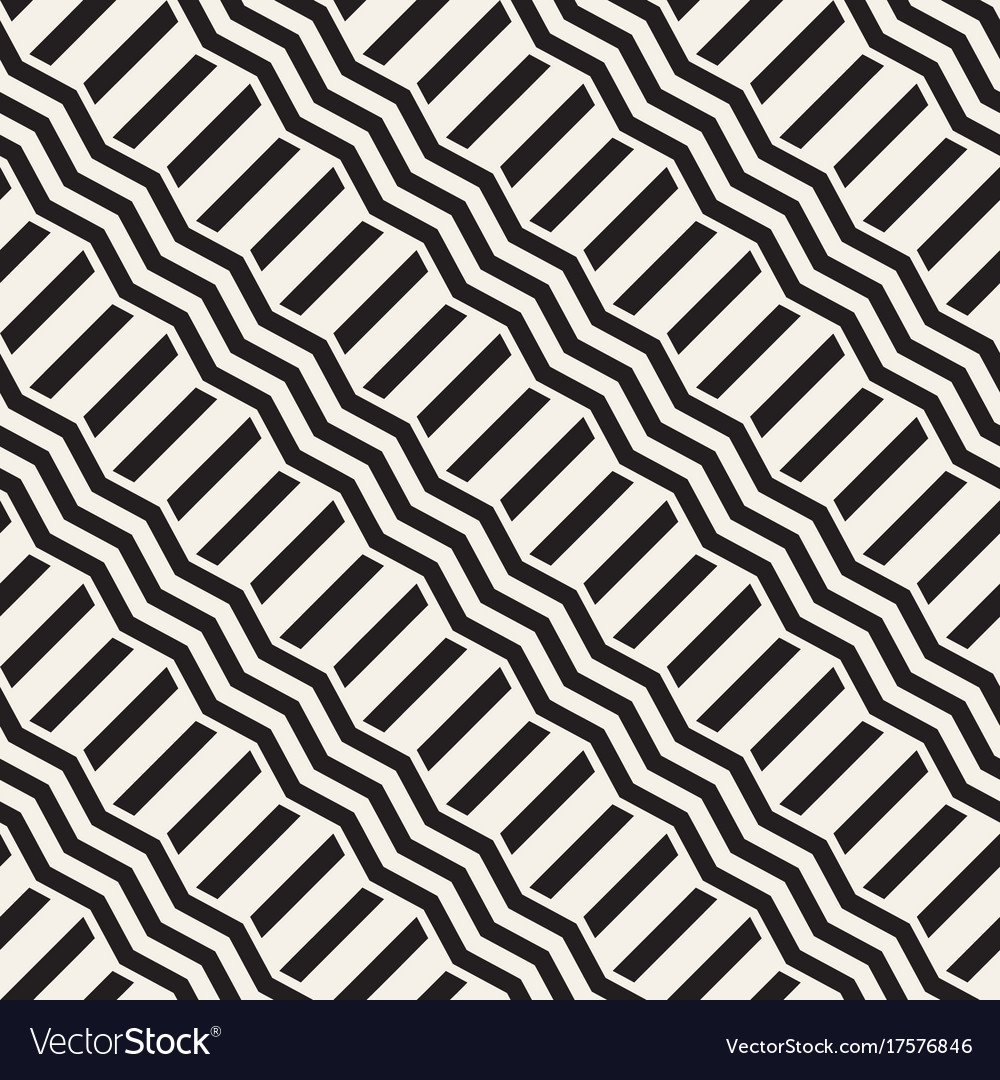 Zigzag Line Pattern - Monochrome