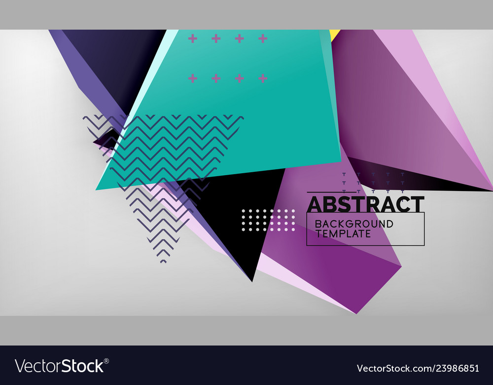 3d geometric triangular shapes abstract background