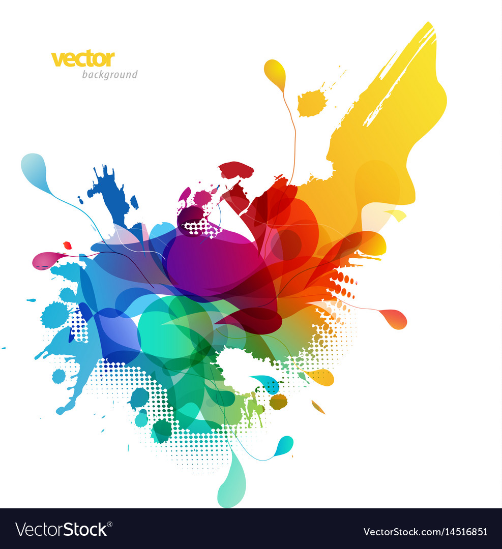 Abstract Colored Flower Background With Circles Vector Image