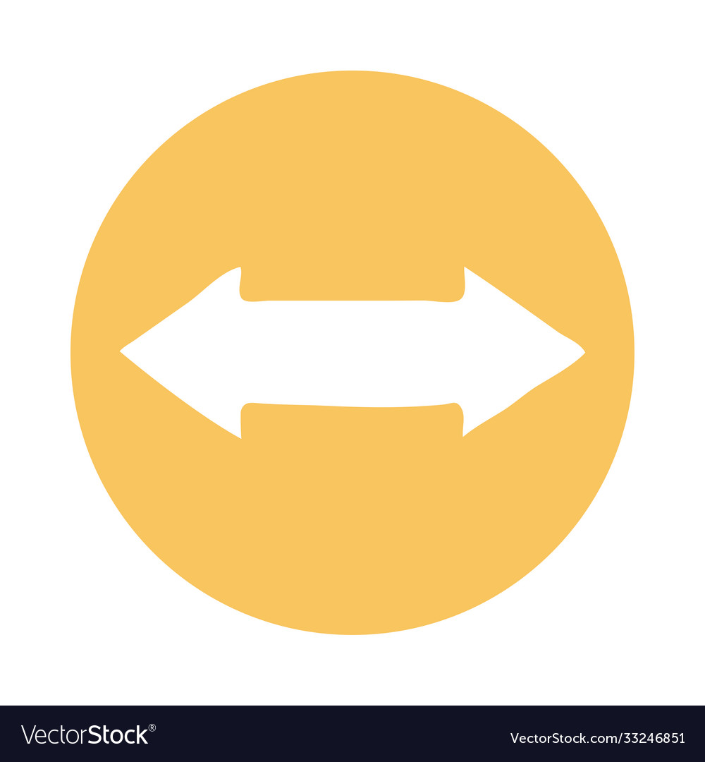 Arrow left and right direction block style icon