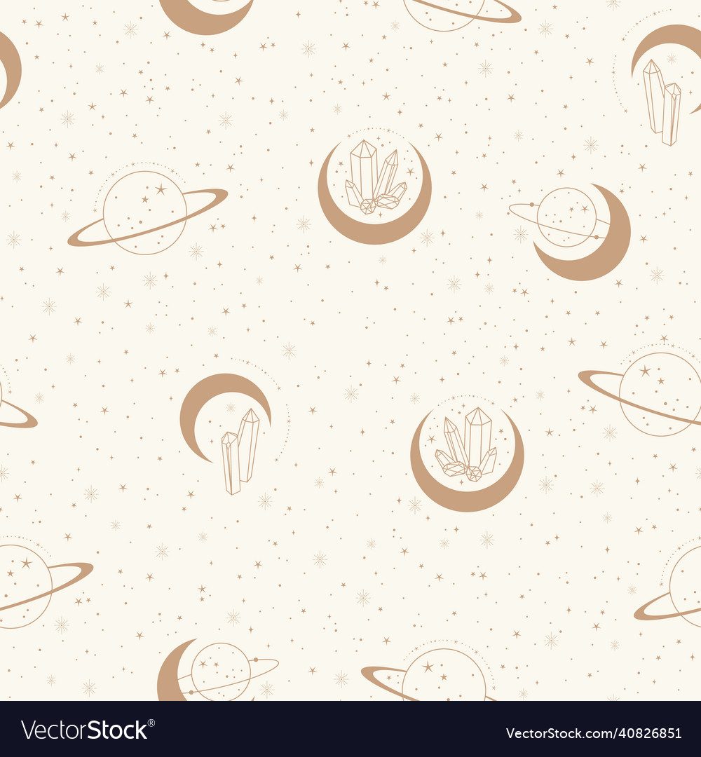 Celestial pattern repeat with moon and planet