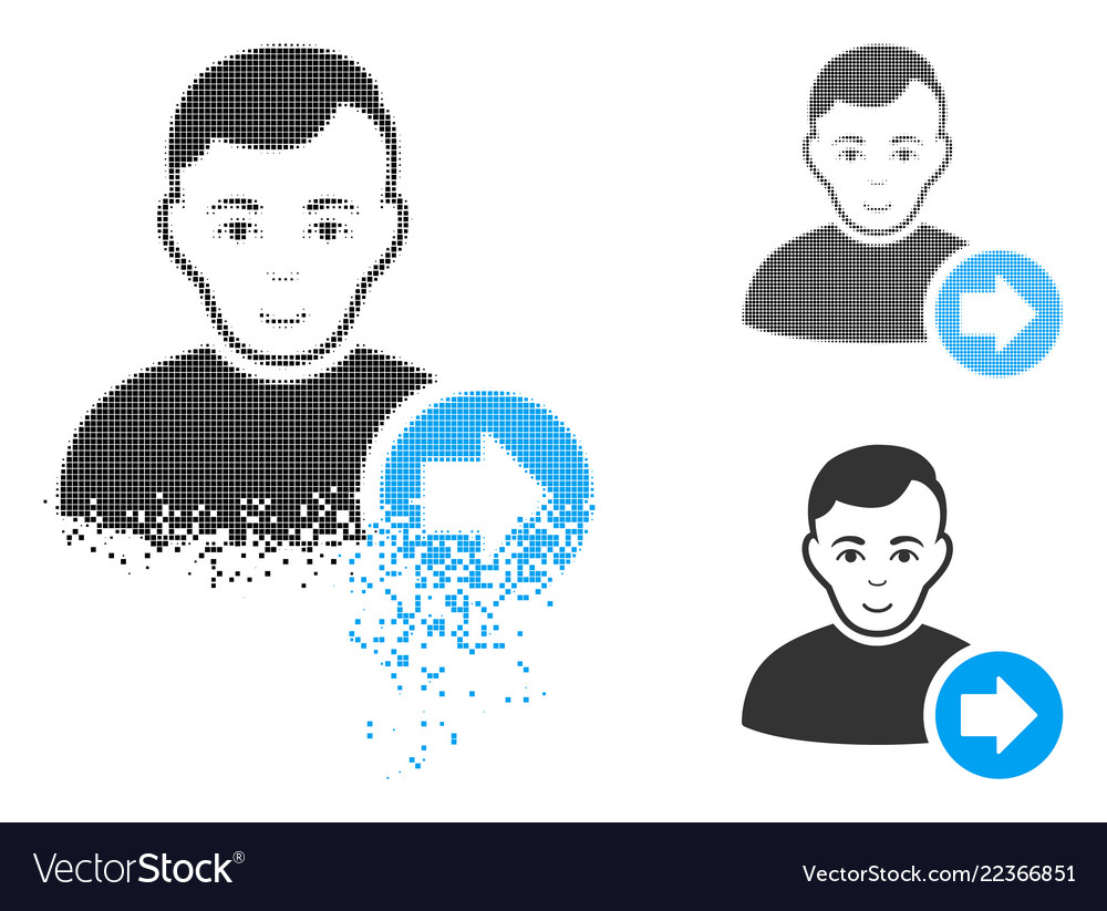 Dissipating User Icon - Pixelated