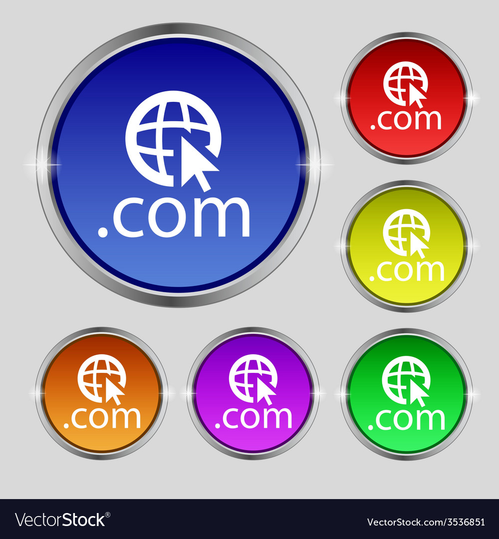Domain com sign icon top-level internet
