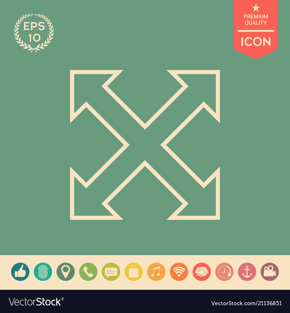Extend resize enlarge line icon