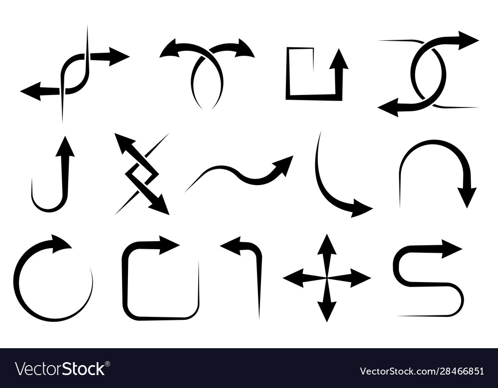 Hand Drawn Arrows Set - Sharp Icons