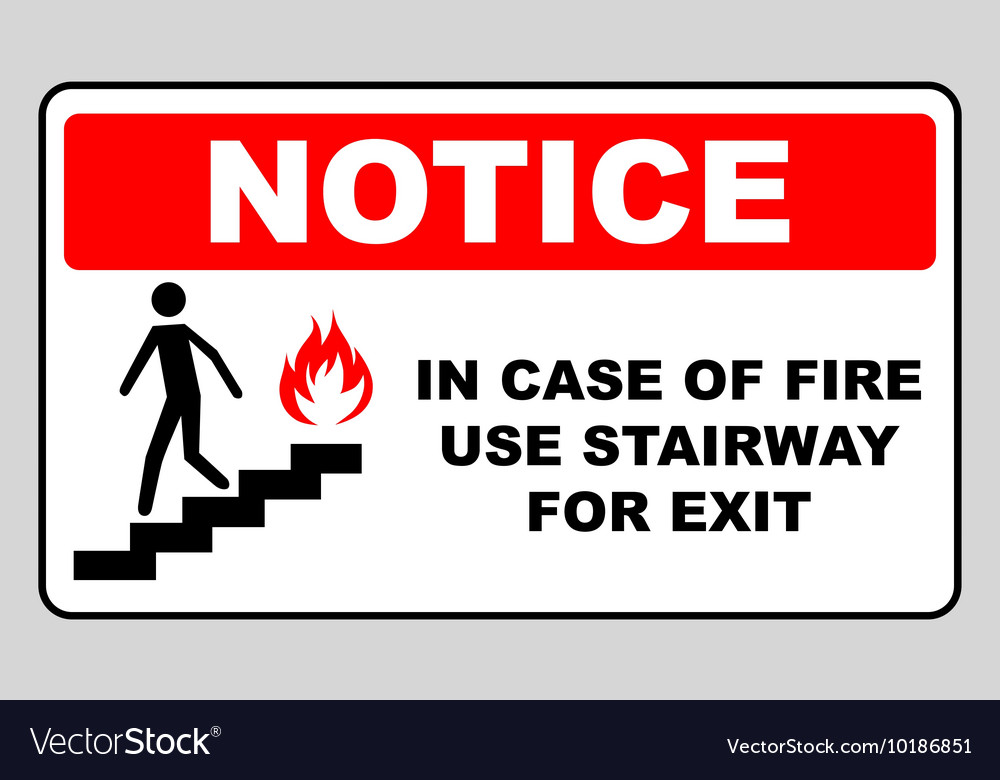 in case of fire use stairs – TK inglês