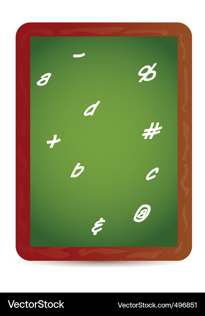 Letters on board Royalty Free Vector Image - VectorStock