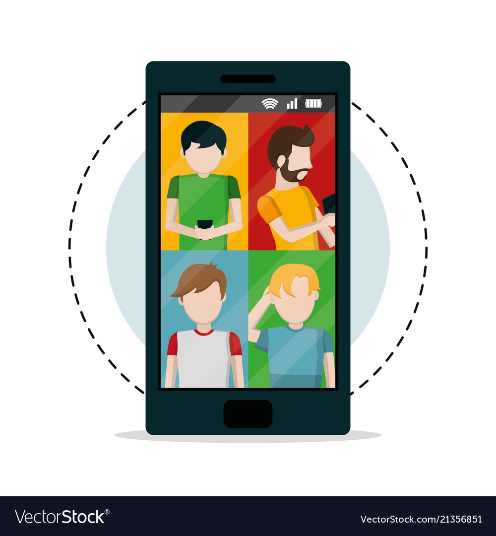 Man and smartphone