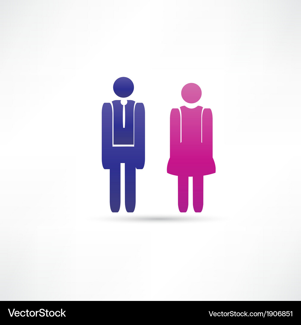 Man and woman icon Royalty Free Vector Image - VectorStock