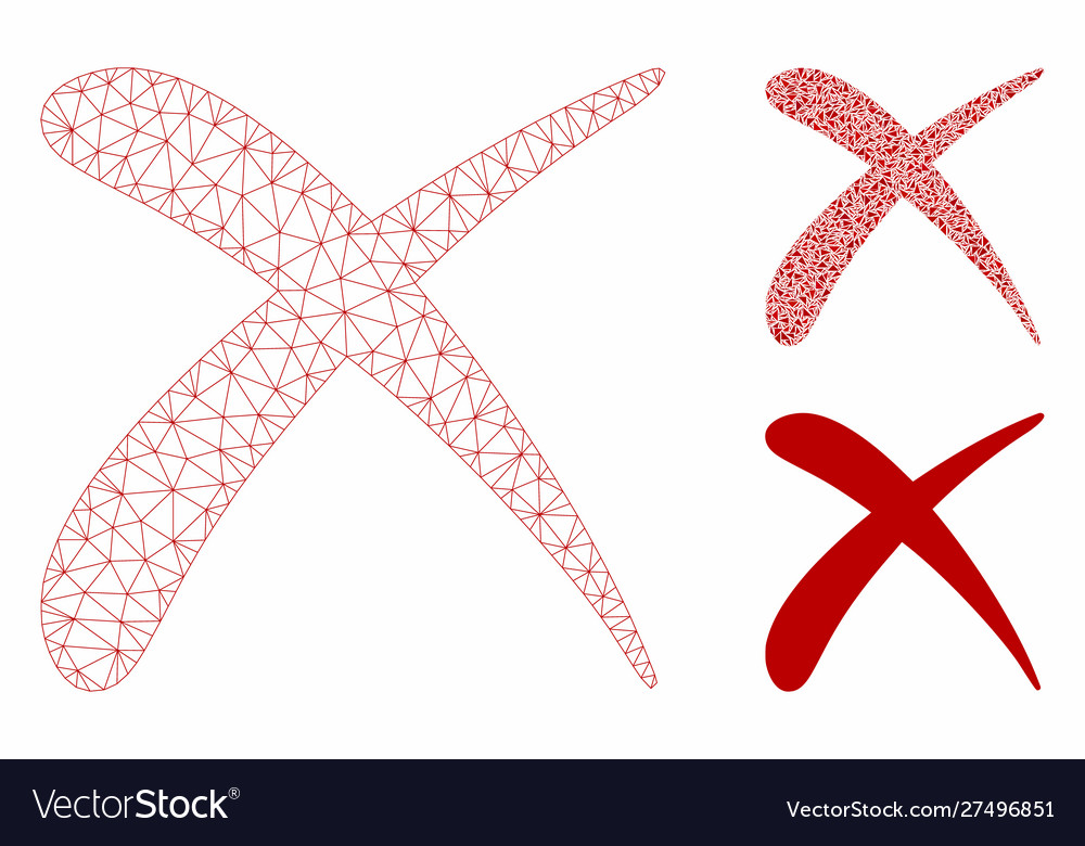 Reject mesh wire frame model and triangle vector image Reject mesh wire frame model and triangle