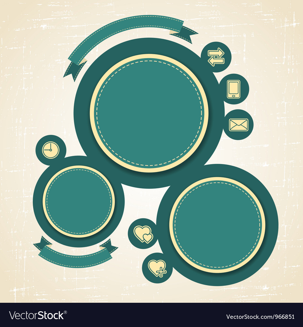 Retro style website template design frame
