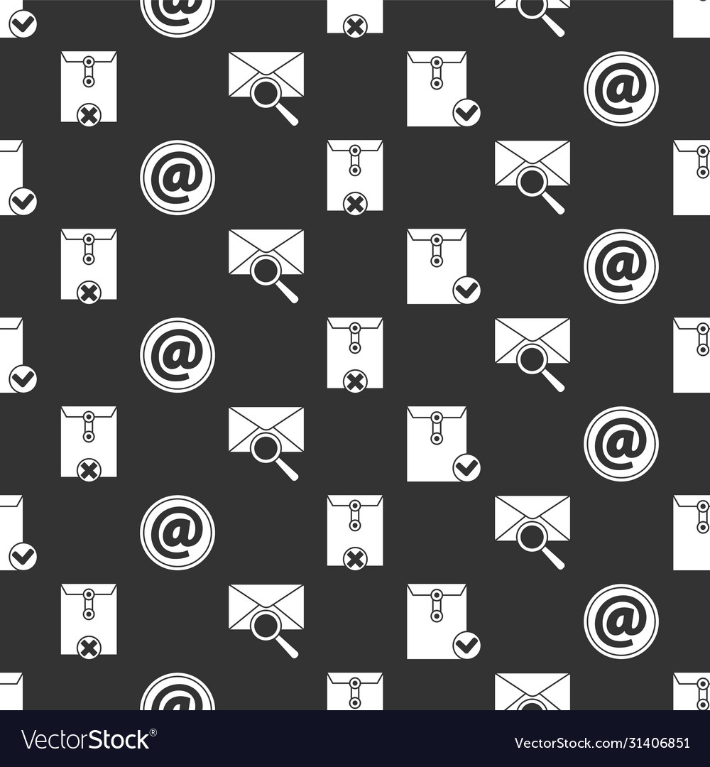 Set envelope and check mark mail e-mail