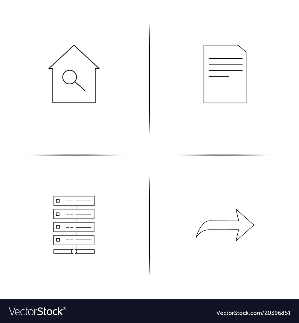 Signs and symbols simple linear icon setsimple