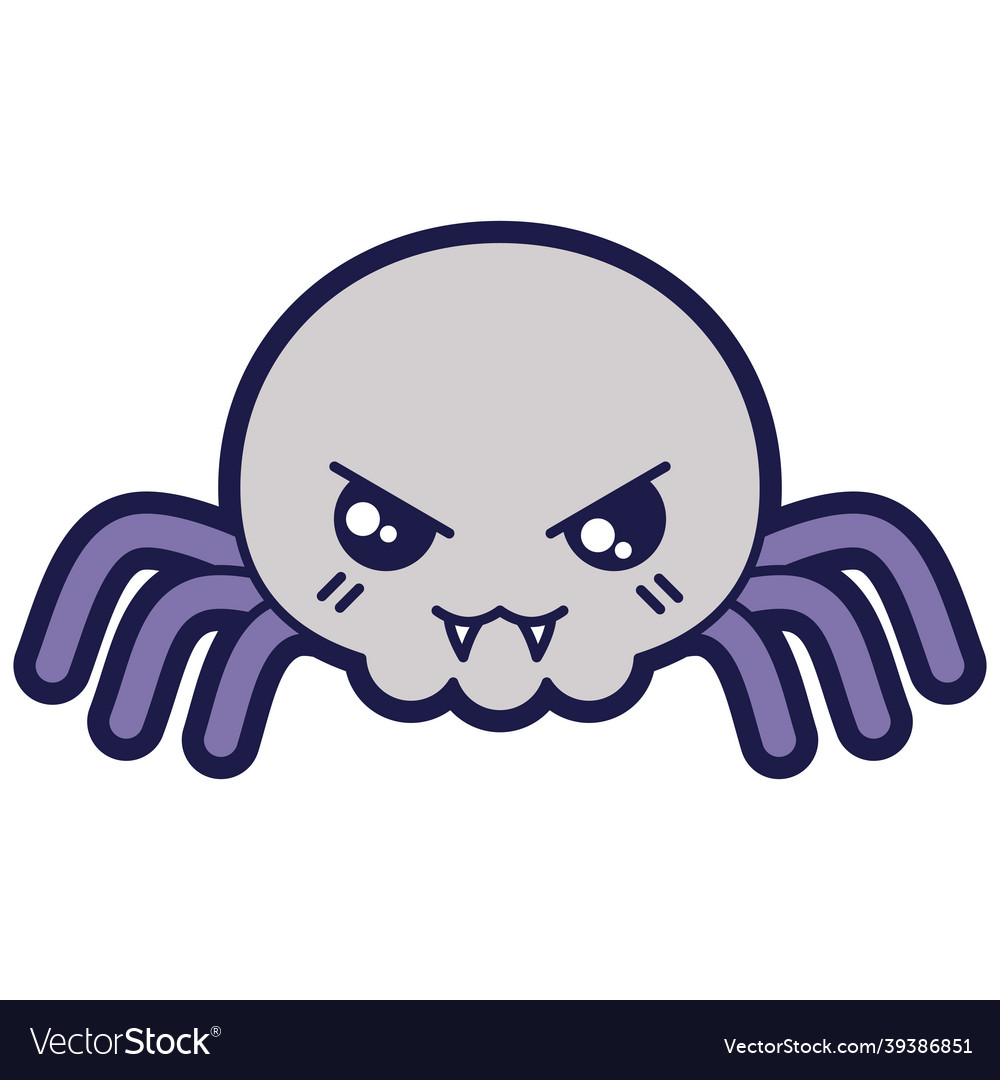 Spider in cartoon style happy vector image Spider in cartoon style happy