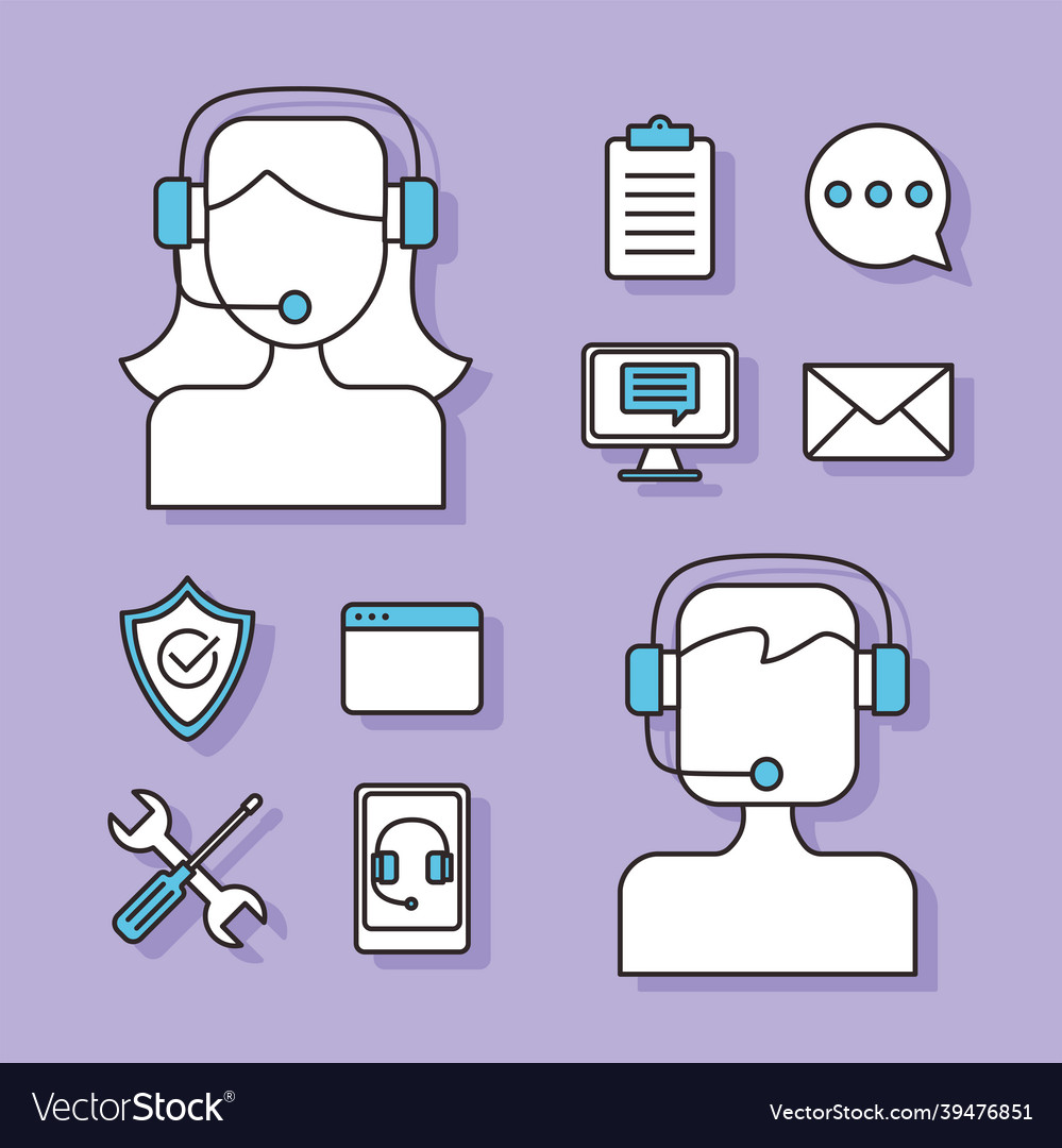 Support and contact icons