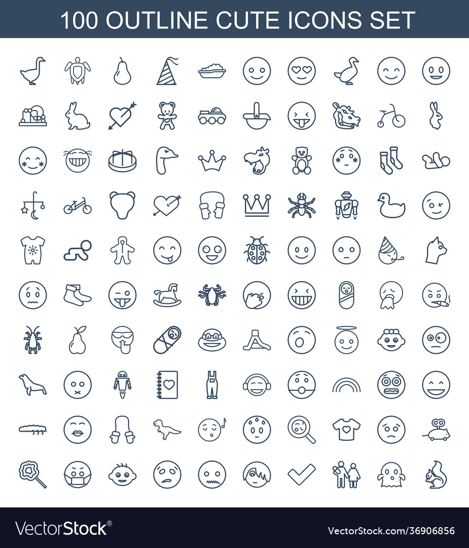 100 cute icons