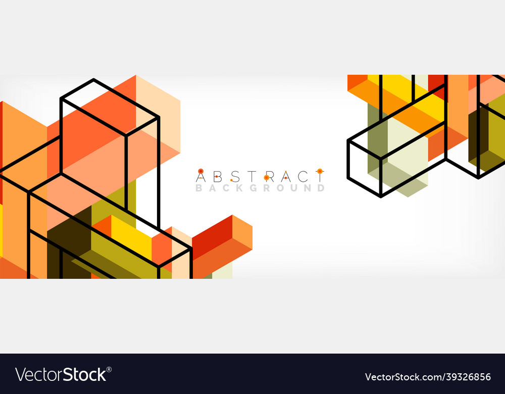 Abstract background 3d cubes cubic elements vector image Abstract background 3d cubes cubic elements
