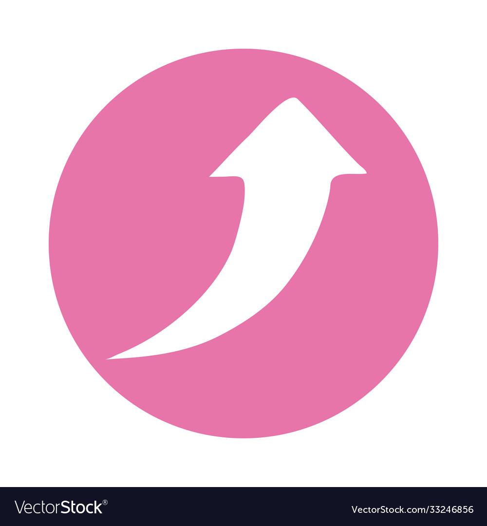 Arrow up direction block style icon