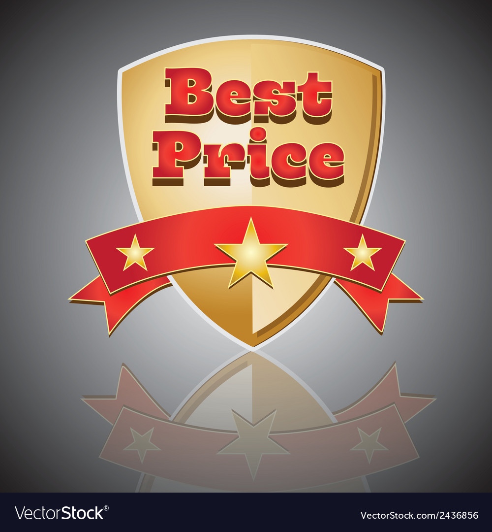 Best price golden element Royalty Free Vector Image