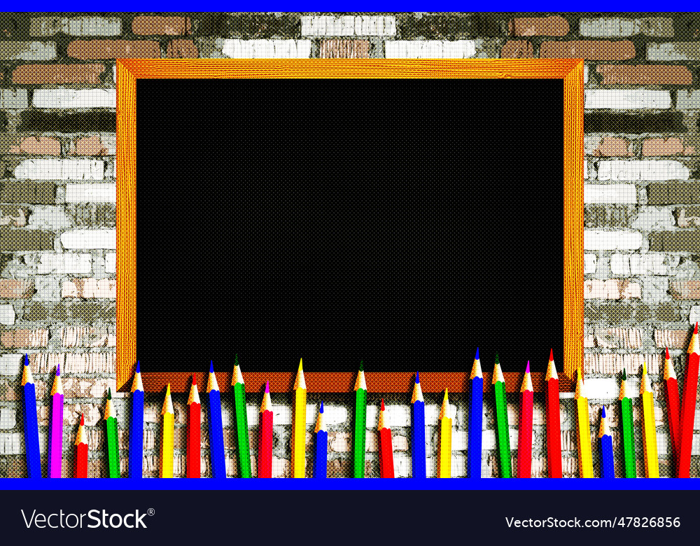 Blackboard on the background of a vintage brick