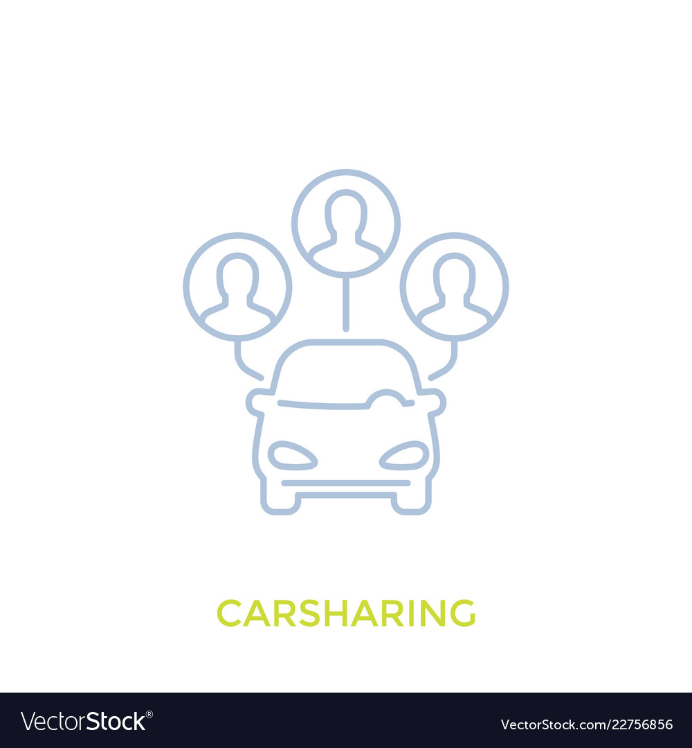 Car Sharing Icon - Modern Style