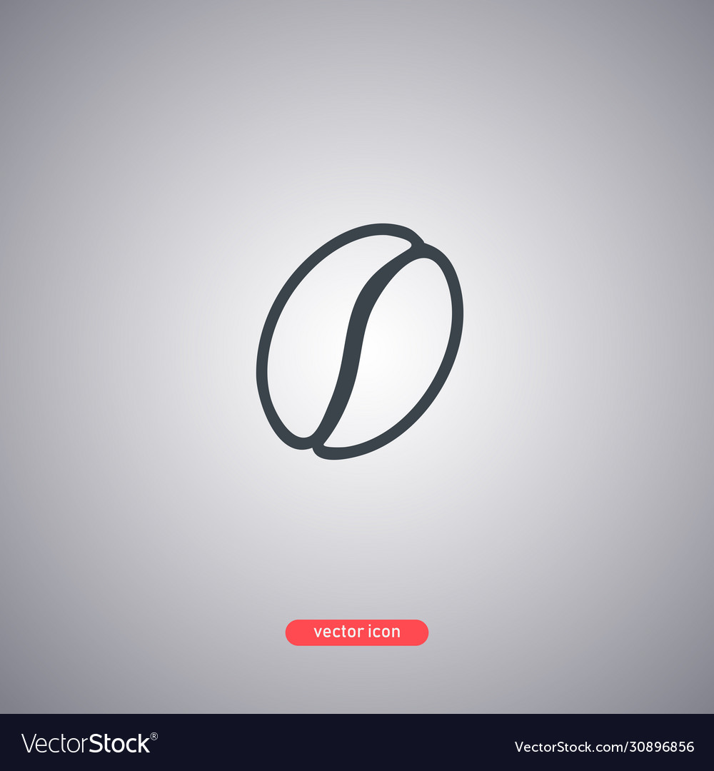Coffee bean icon in lines style