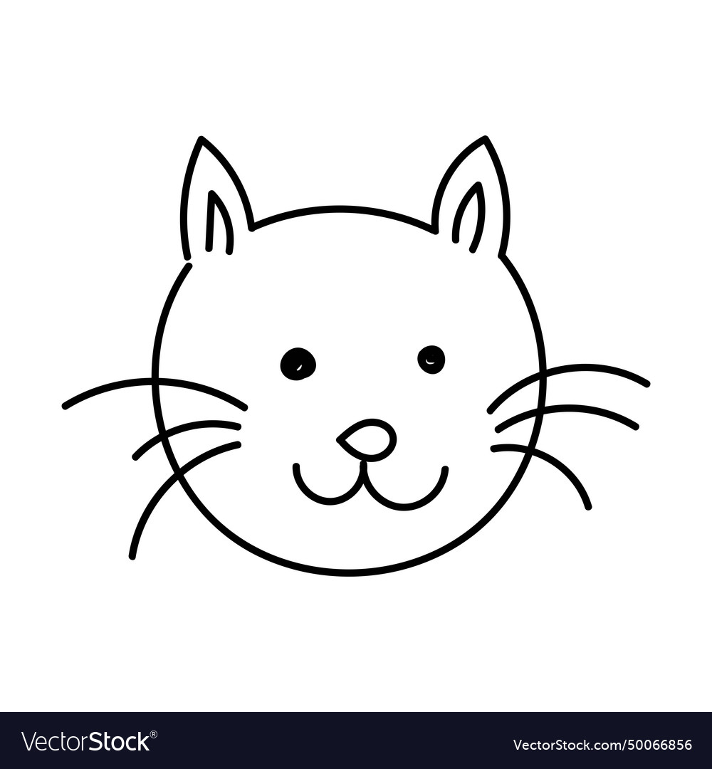 Funny cat face for prin Royalty Free Vector Image