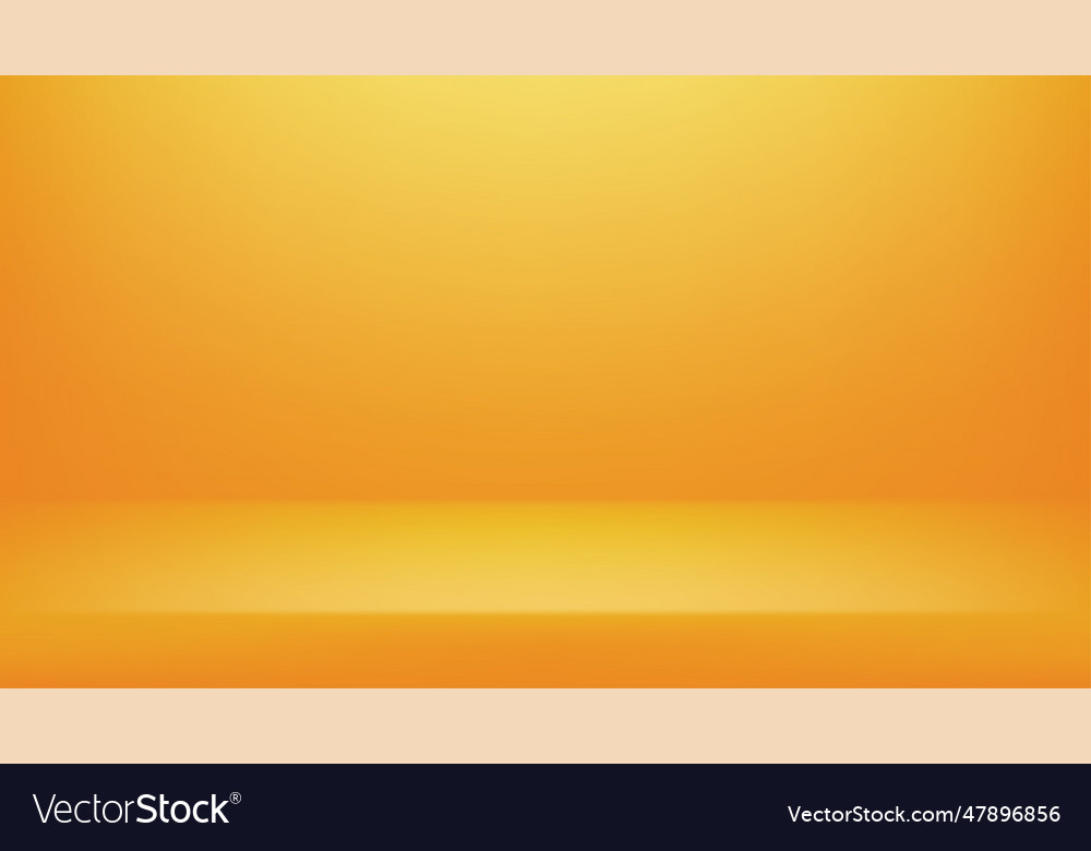 Golden gradient abstract background simple studio vector image Golden gradient abstract background simple studio