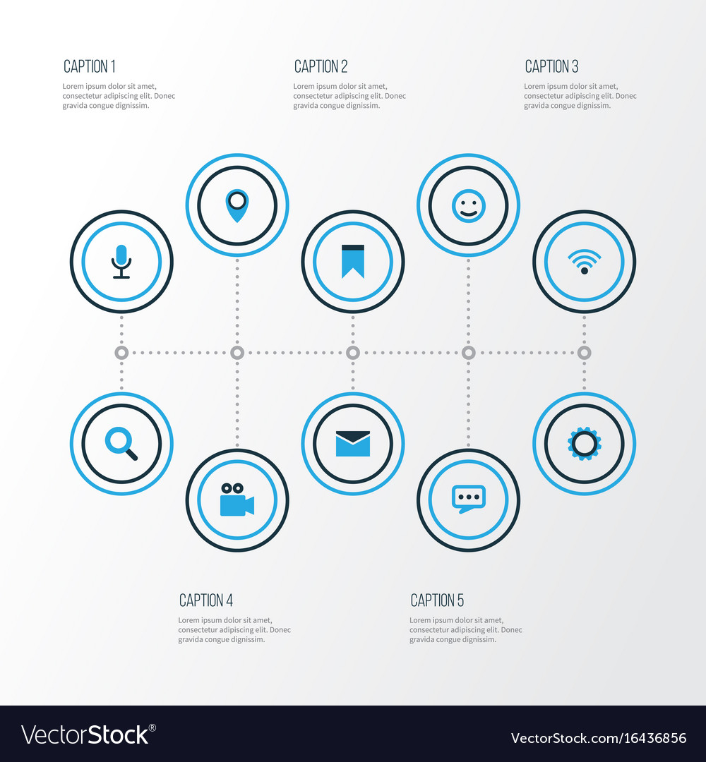 Internet colorful icons set collection