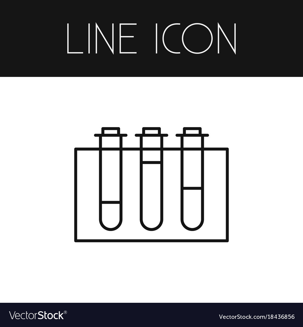 Isolated laboratory outline flask element