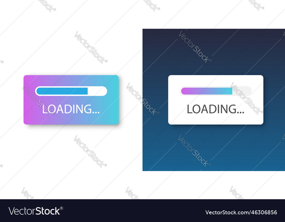 Loading bar icon in flat style progress indicator