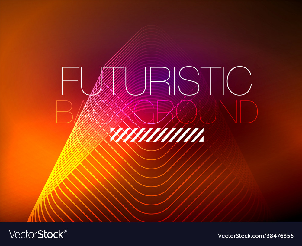 Neon color square shape lines abstract background Vector Image Neon color square shape lines abstract background