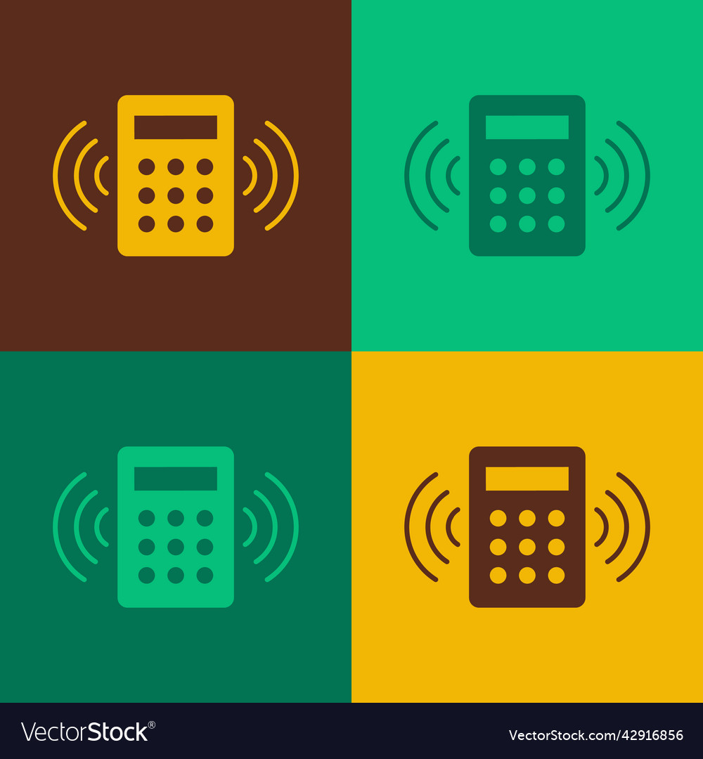 Pop art security system control panel with display vector image Pop art security system control panel with display