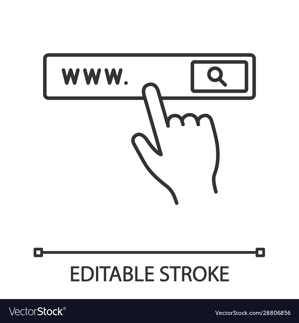 Search bar button linear icon Vector Image Search bar button linear icon