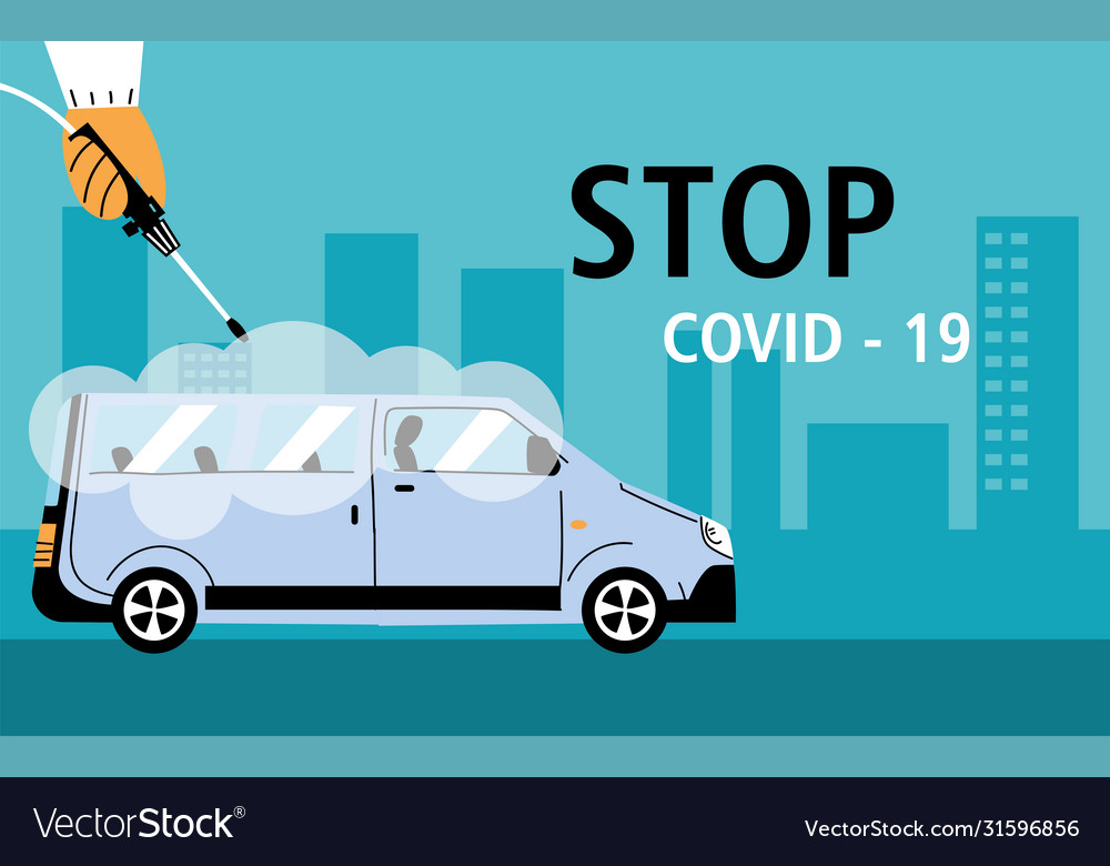 Service van disinfection coronavirus or covid19