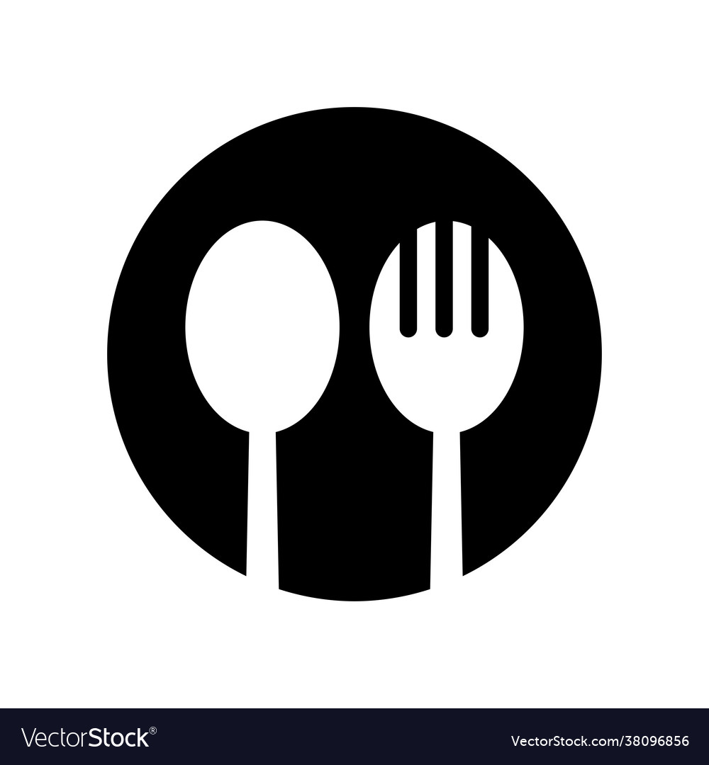 Spoon and fork icon templates for app web