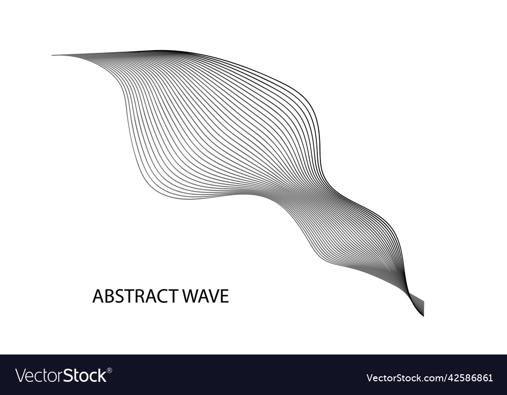 Abstract wave pattern wavy thin line border Vector Image Abstract wave pattern wavy thin line border