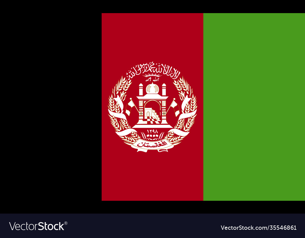 Afghanistan national flag in exact proportions