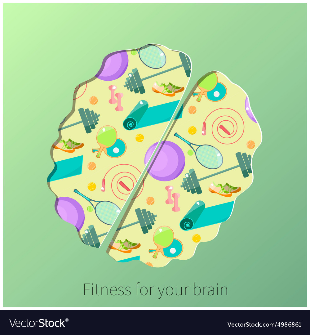 Artistic brain design Royalty Free Vector Image