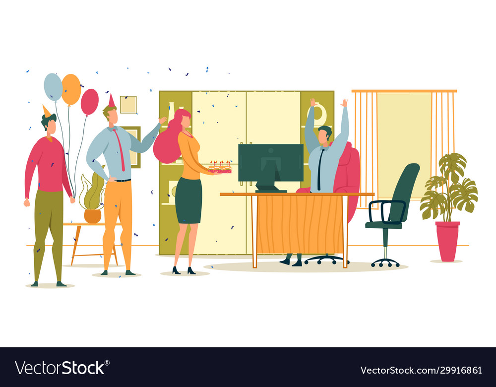 Business team unity and effective interaction vector image Business team unity and effective interaction