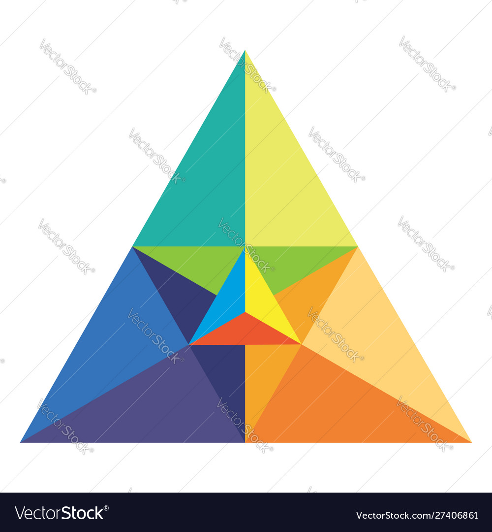 Chromatic triangle Royalty Free Vector Image - VectorStock