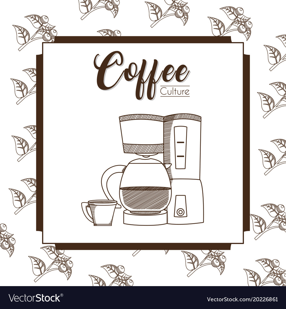 Coffee grinder with cup Royalty Free Vector Image